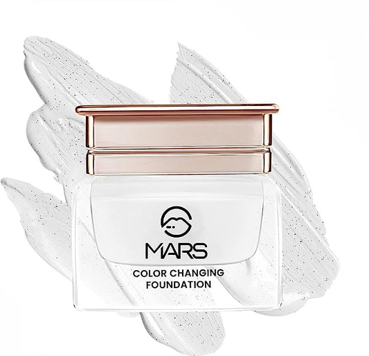 MARS Color Changing Water proof Satin Finish Liquid Foundation (White, 20g)
