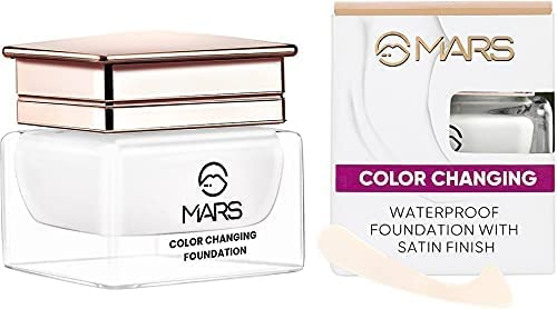 MARS Color Changing Water proof Satin Finish Liquid Foundation (White, 20g)
