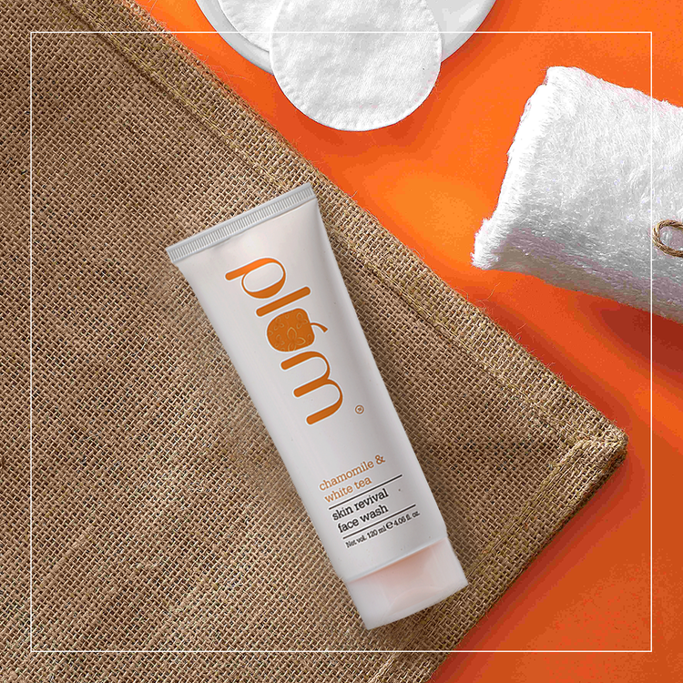 Plum Chamomile & White Tea Revival Face Wash (120 ml) | Mild Cleanser | For Normal, Dry, Combination Skin