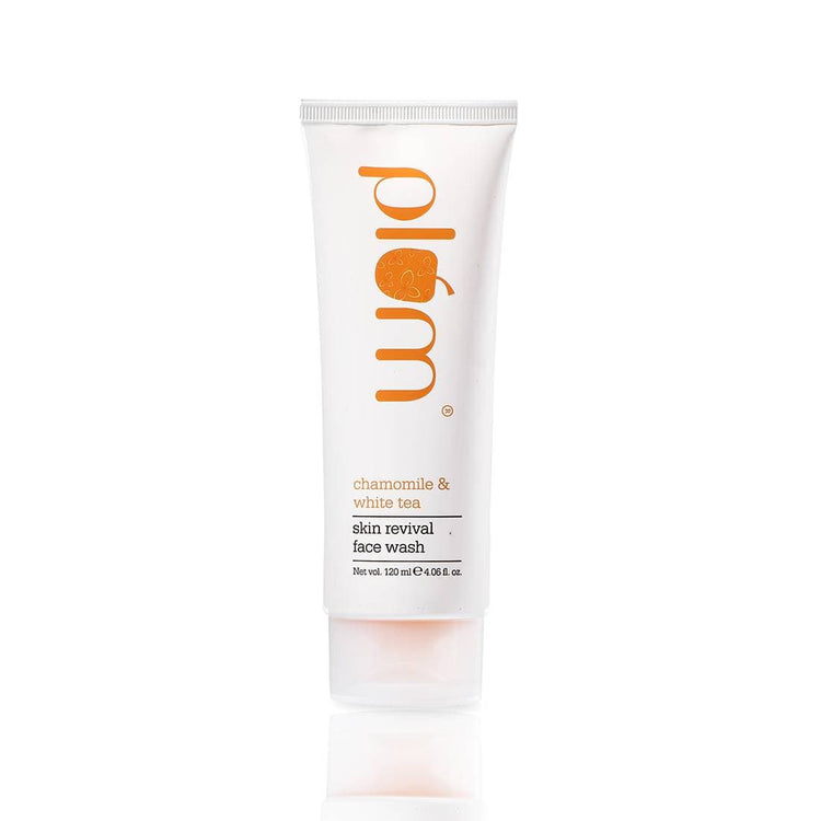Plum Chamomile & White Tea Revival Face Wash (120 ml) | Mild Cleanser | For Normal, Dry, Combination Skin