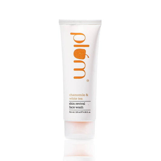 Plum Chamomile & White Tea Revival Face Wash (120 ml) | Mild Cleanser | For Normal, Dry, Combination Skin