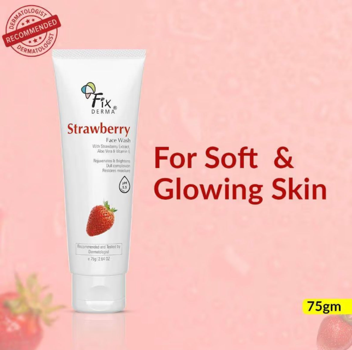 Fixderma Strawberry Face Wash | 75 g