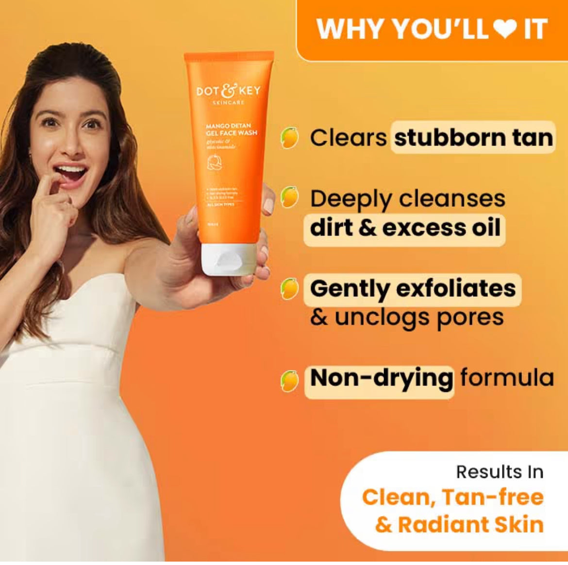 Dot & Key Mango Detan Gel Face Wash (100ml)