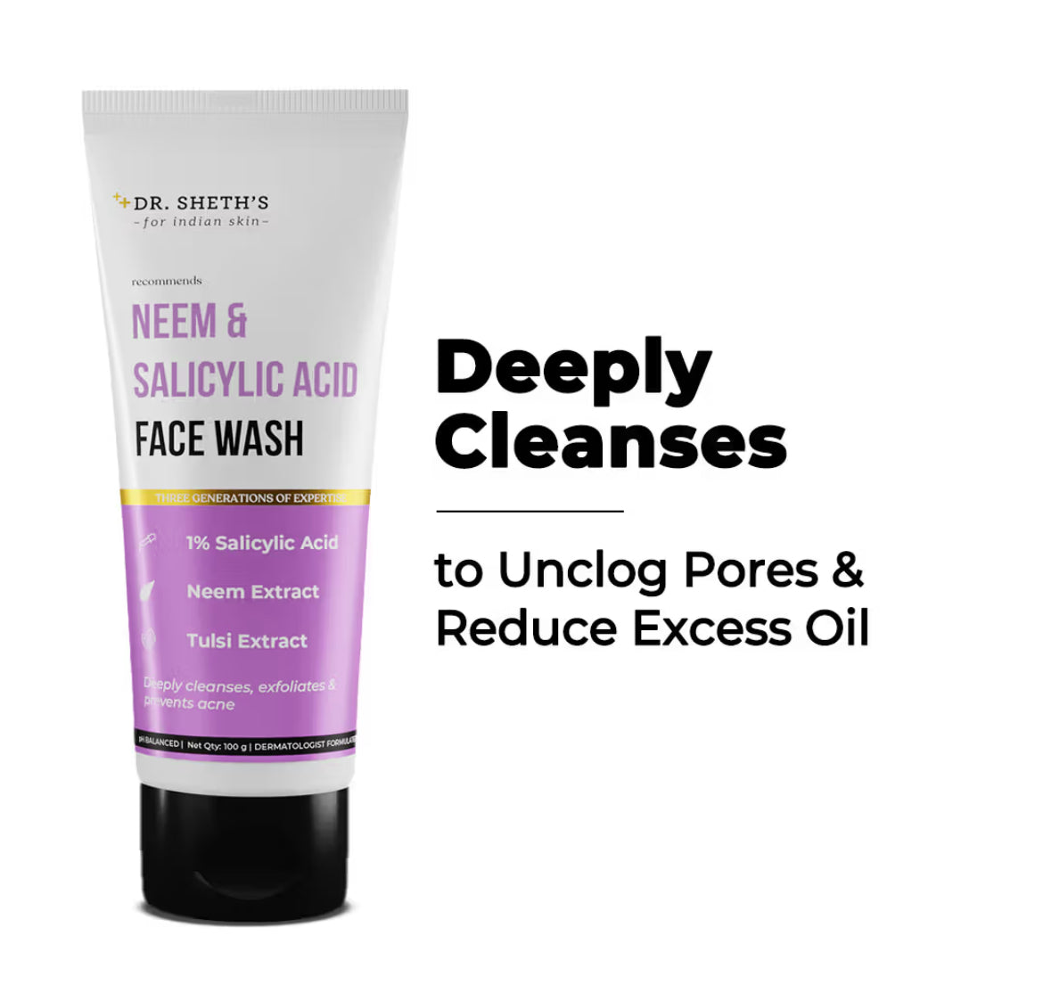Dr. Sheth's Neem & Salicylic Acid Face Wash (100gm)