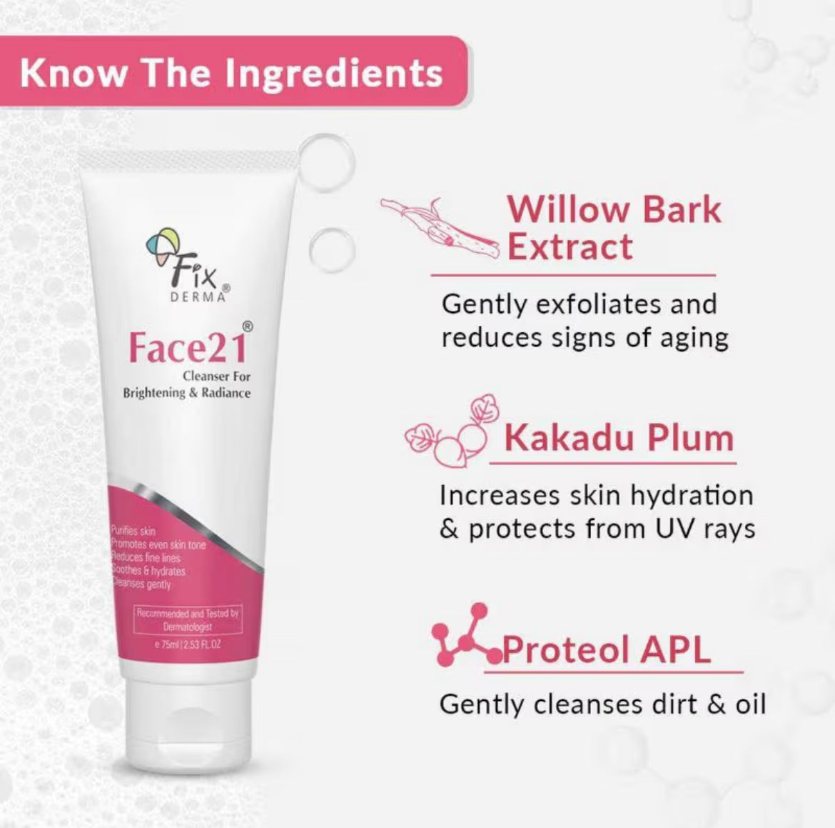 Fixderma Face 21 Cleanser | 75ml