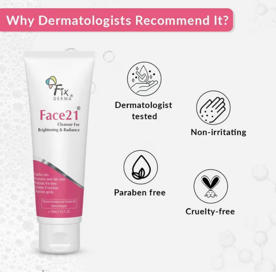 Fixderma Face 21 Cleanser | 75ml