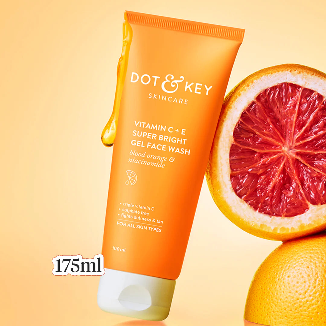 Dot & Key Vitamin C + E Gel Face Wash for Glowing Skin | 175ml