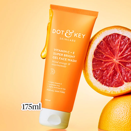 Dot & Key Vitamin C + E Gel Face Wash for Glowing Skin | 175ml