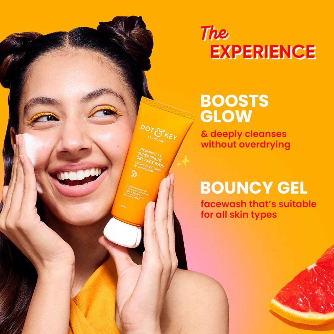 Dot & key Vitamin C + E Gel Face Wash for Glowing Skin | 100ml