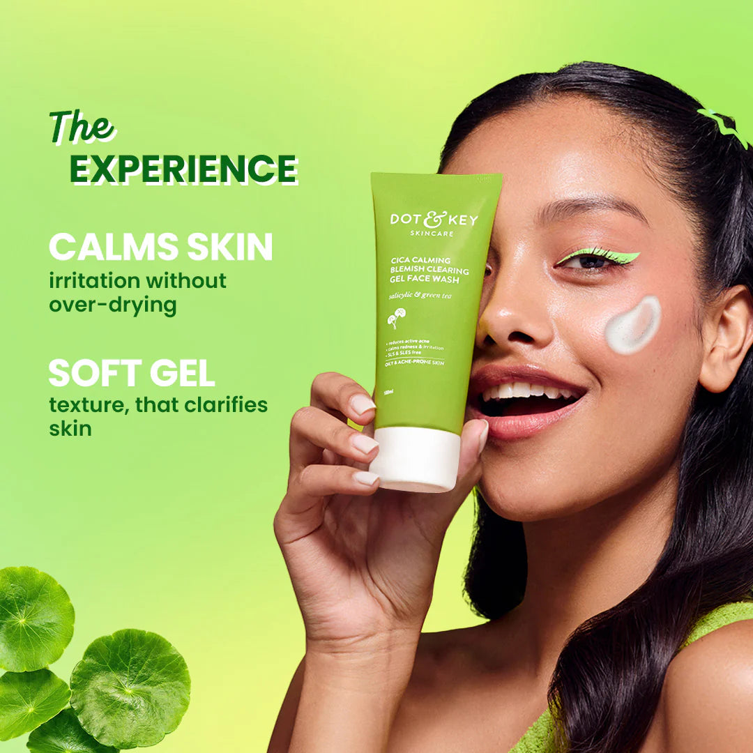 Dot & key Cica + Salicylic Acid Gel Face Wash for Oily Skin | 100ml