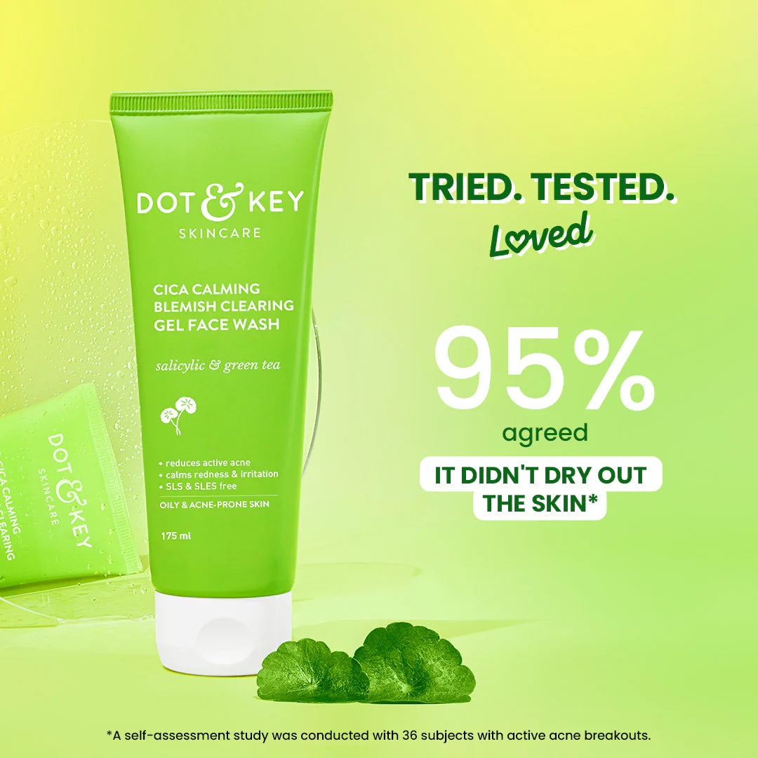 Dot & key Cica + Salicylic Acid Gel Face Wash for Oily Skin | 100ml