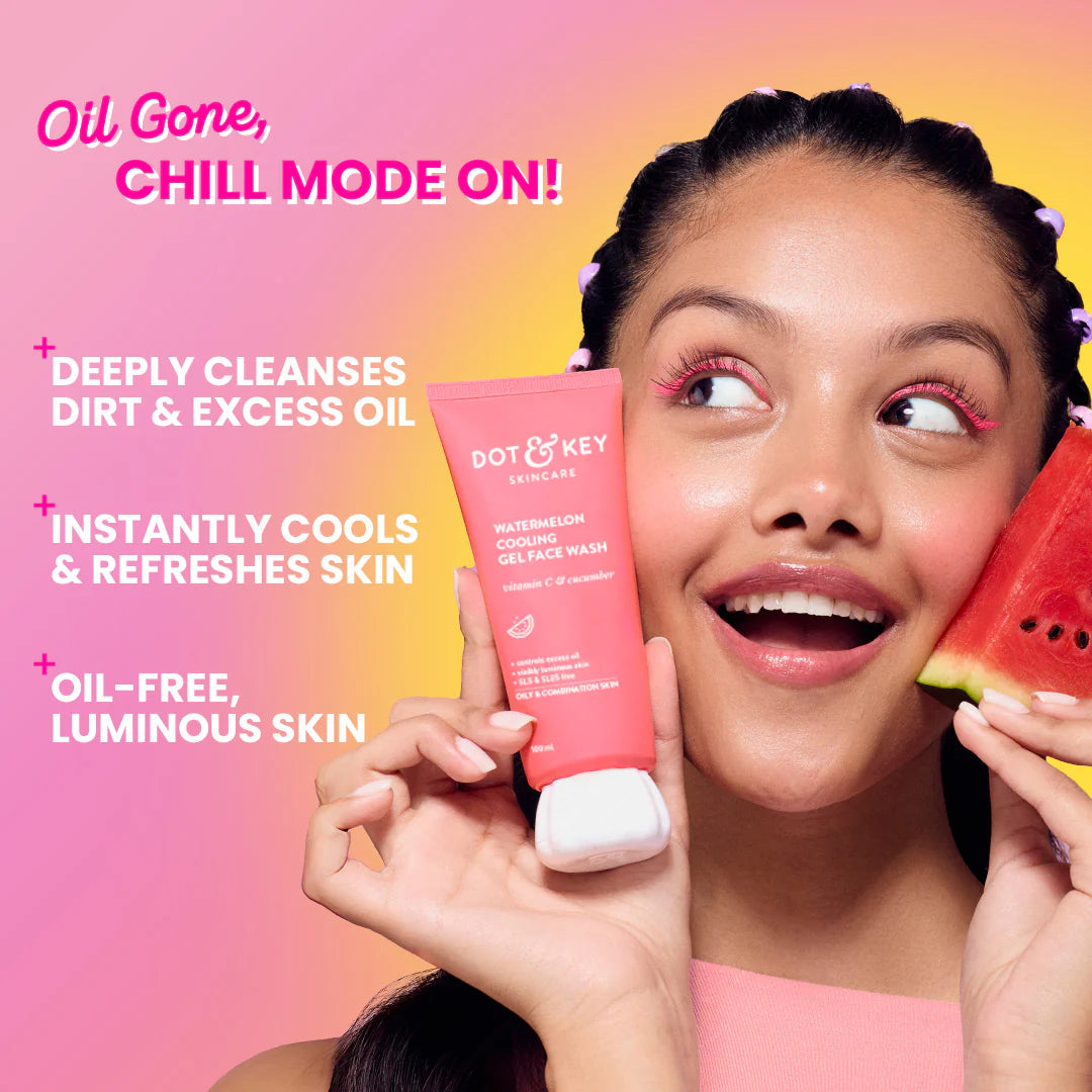 Dot & key Watermelon + Vitamin C Gel Face Wash for Glowing Skin | 100ml