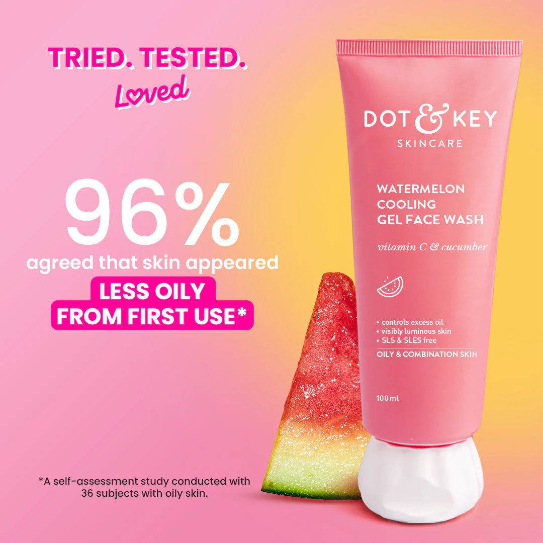 Dot & key Watermelon + Vitamin C Gel Face Wash for Glowing Skin | 100ml
