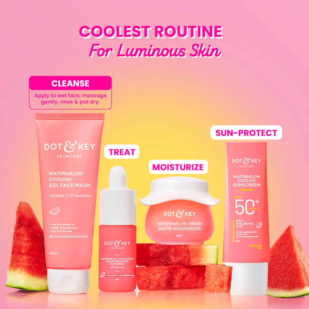 Dot & key Watermelon + Vitamin C Gel Face Wash for Glowing Skin | 100ml