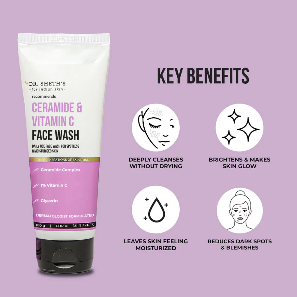 Dr Seth’s Ceramide & Vitamin C Face Wash - 100g