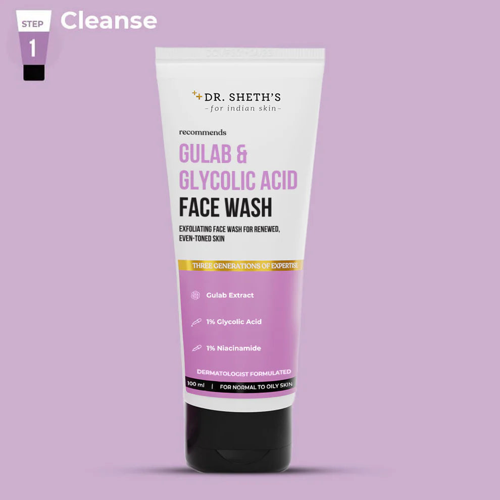 Dr Seth’s Gulab & Glycolic Acid Face Wash - 100g