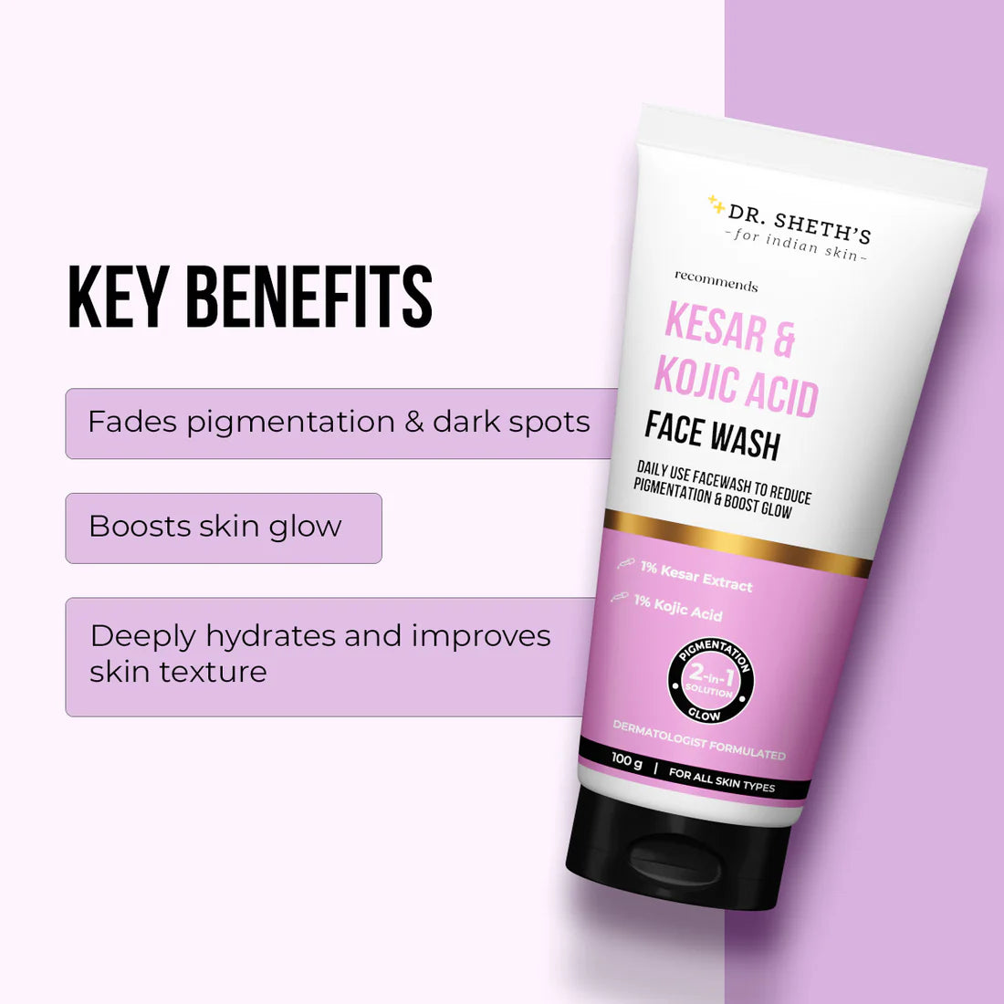 Dr Seth’s Kesar & Kojic Acid Face Wash - 100g