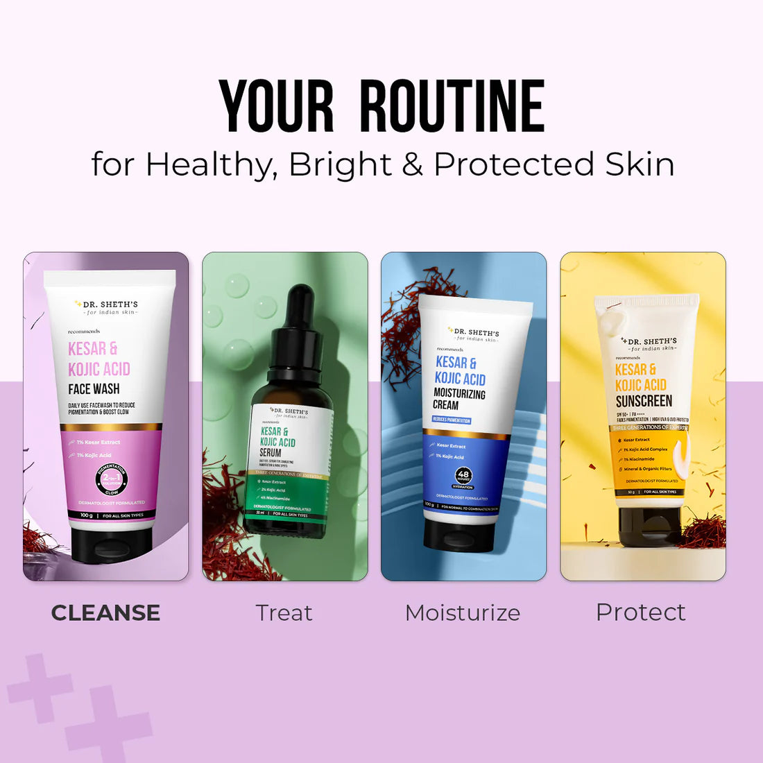 Dr Seth’s Kesar & Kojic Acid Face Wash - 100g