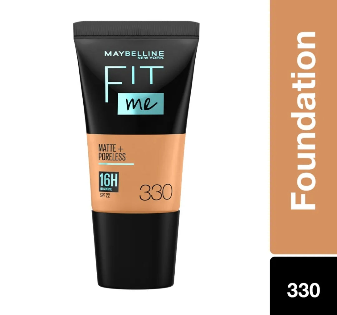 Mayballine New York Fit Me Matte+Poreless Liquid Foundation Tube - 330 Toffee