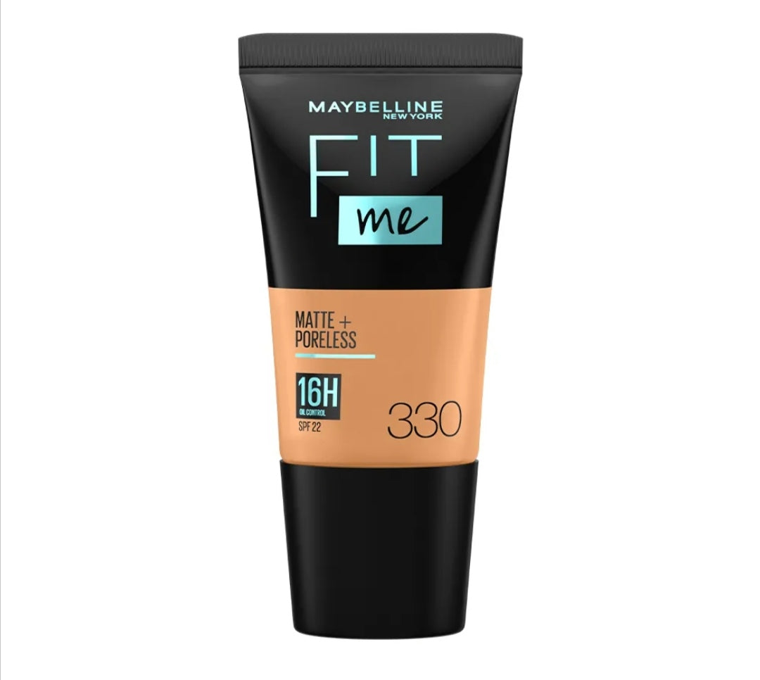 Mayballine New York Fit Me Matte+Poreless Liquid Foundation Tube - 330 Toffee
