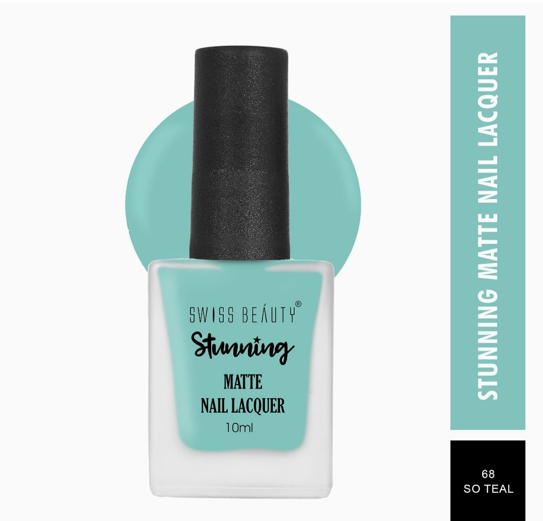 Swiss Beauty Stunning Nail Polish - (68 SO Teal, 10ml)