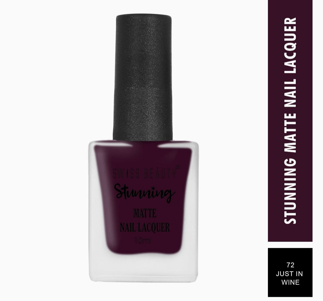 Swiss Beauty Stunning Nail Polish - (72 Just In Wine, 10ml)