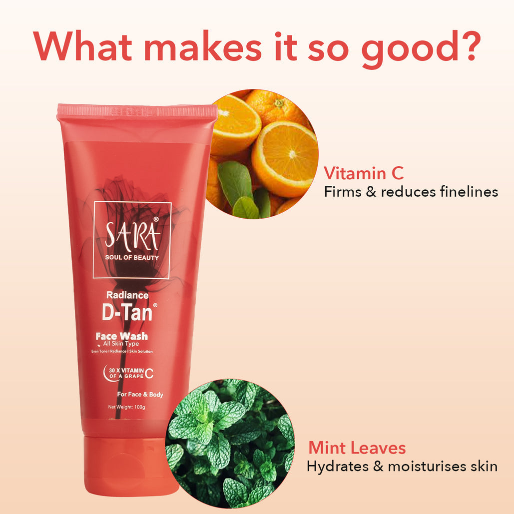 Sara D-Tan Face Wash 100G