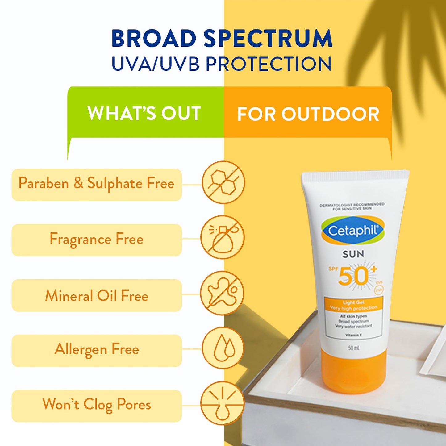 Cetaphil Sun Light Gel SPF50+ (50ml