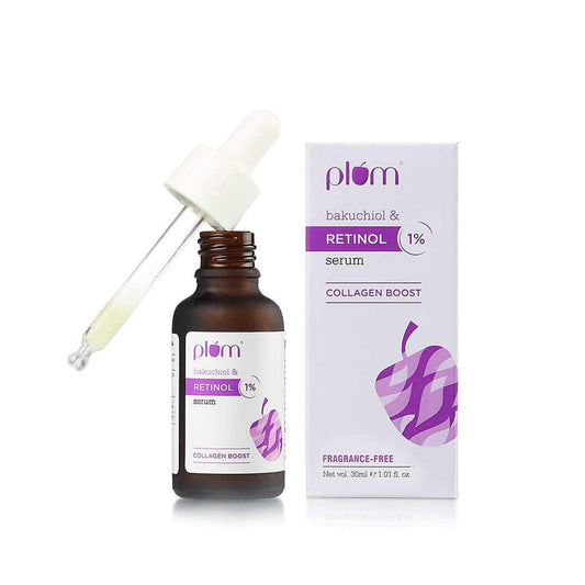 Plum 1% Retinol Face Serum with Bakuchiol | 100% Vegan & Fragrance-Free | 30ml