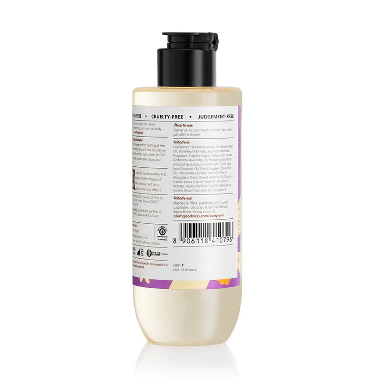 Plum BodyLovin' Vanilla Vibes Body Oil | Normal to Dry Skin | 200ml