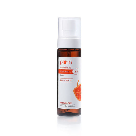 Plum 1.5% Vitamin C Toner with Mandarin | For Glowing Skin | Fragrance-Free | 100% Vegan | 100ml