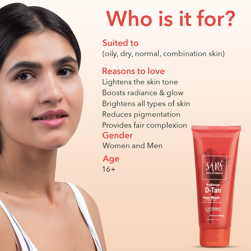 Sara D-Tan Face Wash 100G