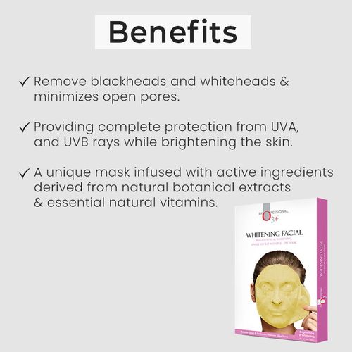 O3+ Whitening Facial Kit With Brightening & Whitening Peel Off Mask
(40gm+5ml)