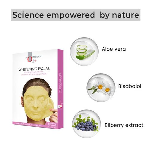 O3+ Whitening Facial Kit With Brightening & Whitening Peel Off Mask
(40gm+5ml)