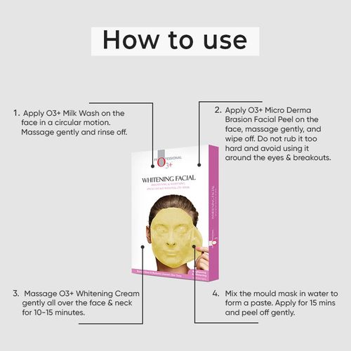 O3+ Whitening Facial Kit With Brightening & Whitening Peel Off Mask
(40gm+5ml)