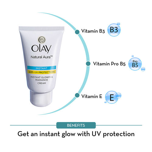 Olay Natural Aura Instant Glowing Radiance Cream with UV Protection
(40g)