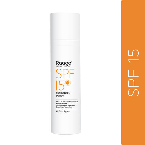Raaga Professional Spf 15 Pa++++ Sunscreen Lotion With Uva + Uvb Protection, All Skin Types, 55 Ml