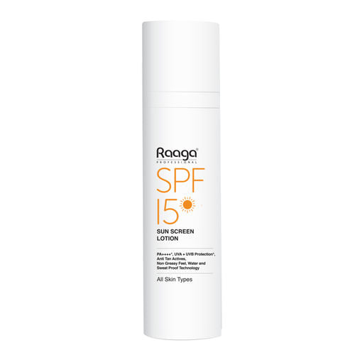 Raaga Professional Spf 15 Pa++++ Sunscreen Lotion With Uva + Uvb Protection, All Skin Types, 55 Ml