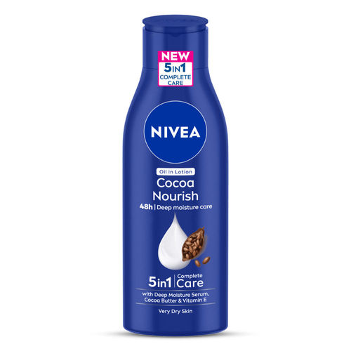 NIVEA Cocoa Nourish BODY LOTION with Cocoa butter & Vit E - 48H deep moisturization (Very Dry skin)
(200ml)