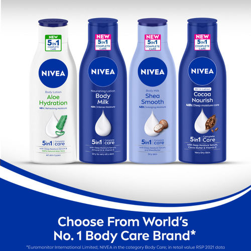 NIVEA Cocoa Nourish BODY LOTION with Cocoa butter & Vit E - 48H deep moisturization (Very Dry skin)
(200ml)