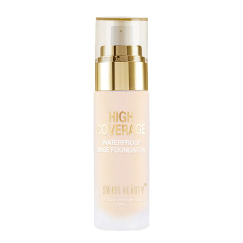 Swiss Beauty High Coverage Waterproof Base Liquid Foundation - 01 White Ivory
