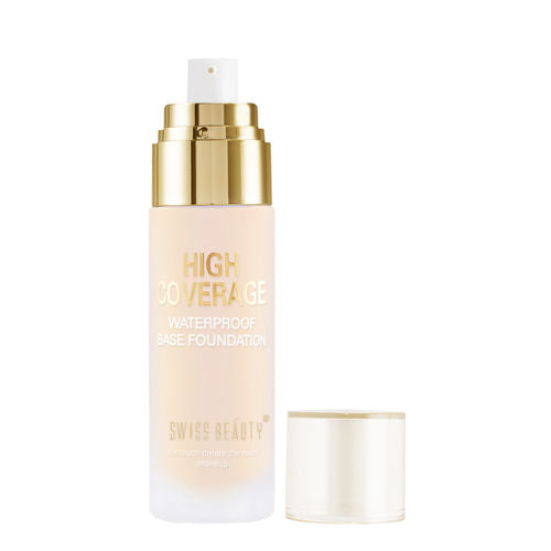 Swiss Beauty High Coverage Waterproof Base Liquid Foundation - 01 White Ivory