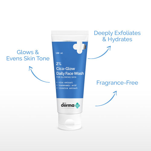 The Derma Co. 2% Cica-glow Face Wash With Tranexamic Acid & Licorice Extract For Glowing Skin
(100ml)
