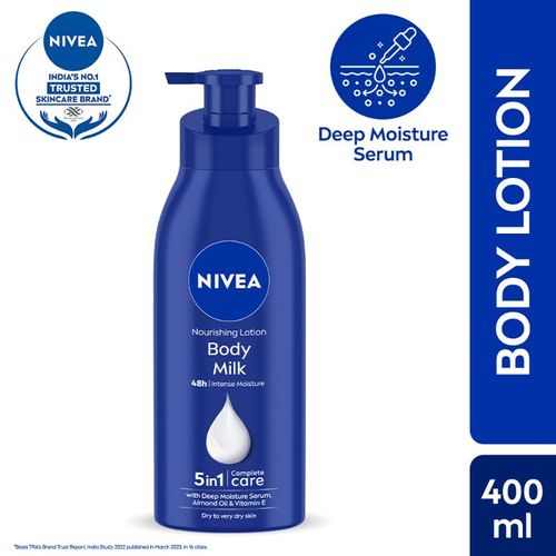 NIVEA Vit E Body Milk Serum - 5 In 1 Complete Care For 48H Nourished & Smooth Skin (Very Dry Skin)
(400 ml)