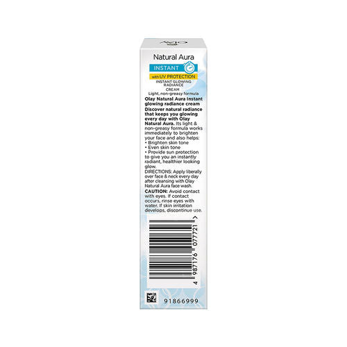 Olay Natural Aura, Vitamin B3, Pro B5, E with UV Protection

(20g)