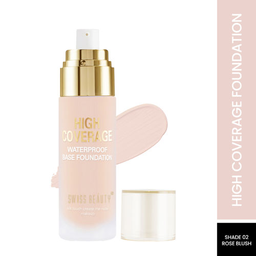 Swiss Beauty High Coverage Waterproof Base Liquid Foundation - 02 Rose Blush