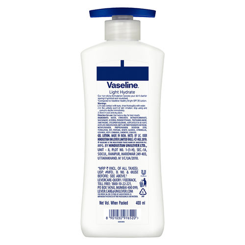Vaseline Light Hydrate Serum In Lotion
(400ml)