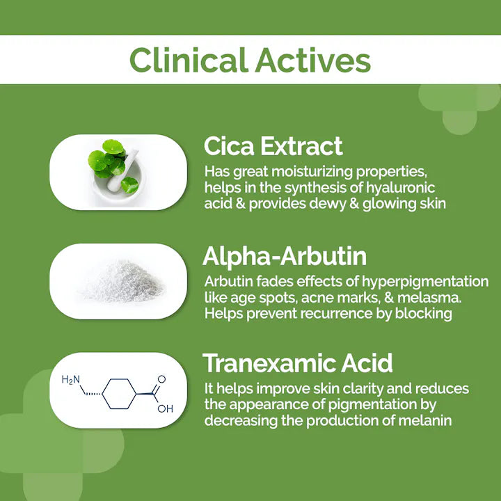 The Derma Co 5% Cica-Glow Daily Face Moisturizer with Alpha Arbutin & Tranexamic Acid - 50 g