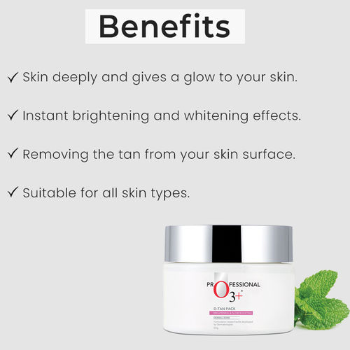 O3+ Brightening & Whitening Dermal Zone D-Tan Pack For De Tan

(50g)