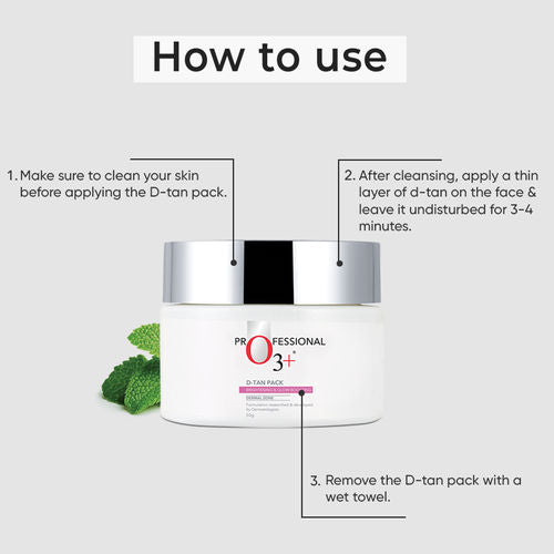 O3+ Brightening & Whitening Dermal Zone D-Tan Pack For De Tan

(50g)